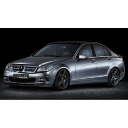 Накладка сплиттер на передний бампер на Mercedes C W204